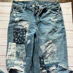 American Eagle Patchwork Jeans